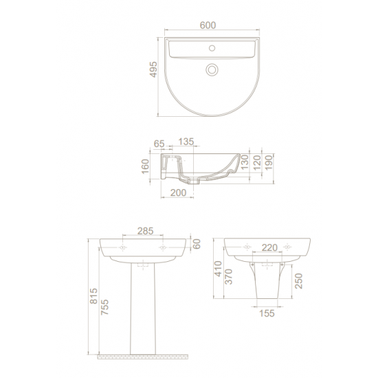 Κρεμαστός Νιπτήρας Πορσελάνης 60x50cm Cerastyle Bella 007800-u Λευκό Κρεμαστός Νιπτήρας Πορσελάνης 60x50cm Cerastyle Bella 007800-u Λευκό